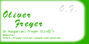 oliver freyer business card